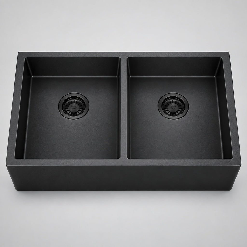 Lavaplatos Doble Negro En Acero Inoxidable 304 77 X 45 X 21 Cm - imagen 3