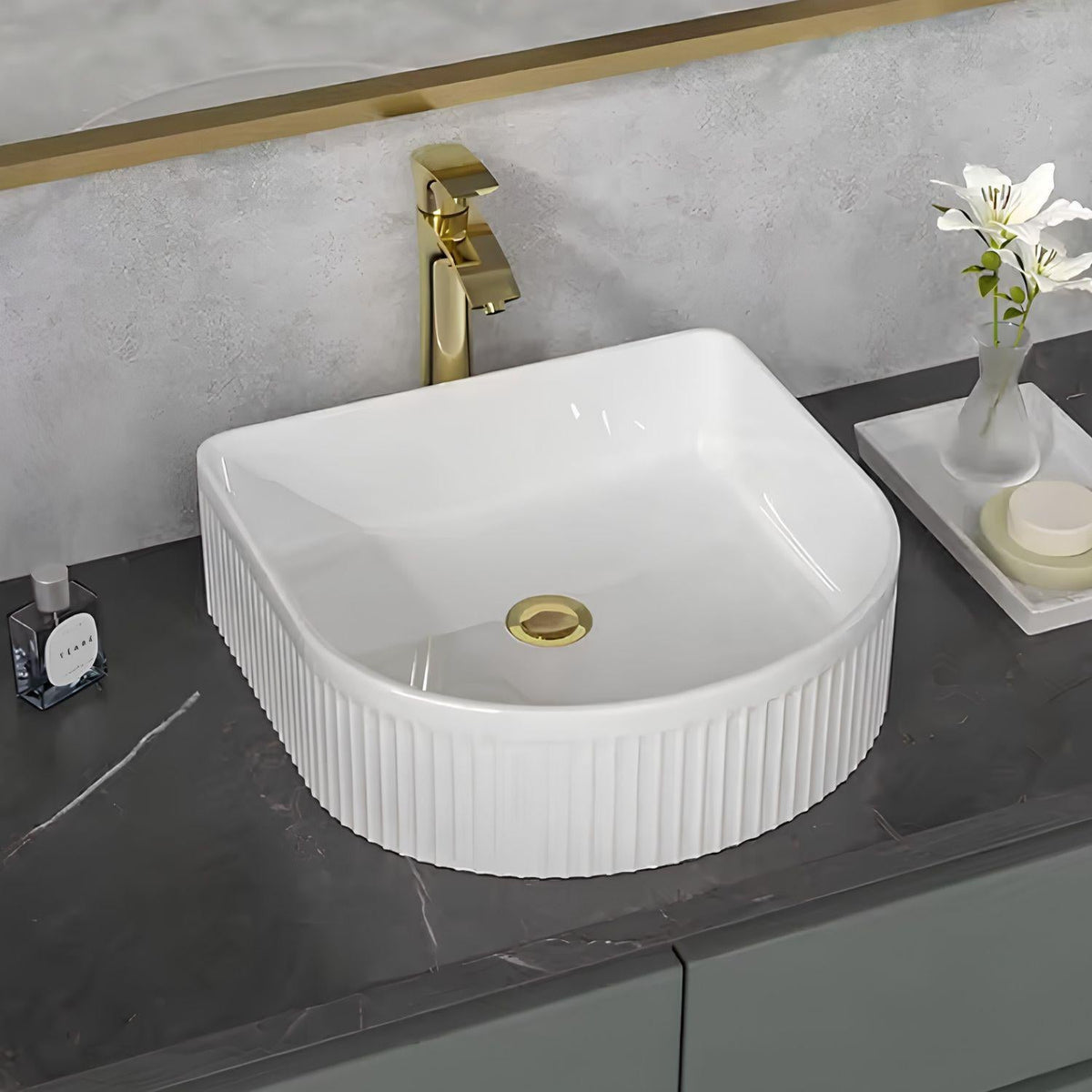 Lavamanos Sobreponer Praga Blanco 40 X 35 X 13 cm