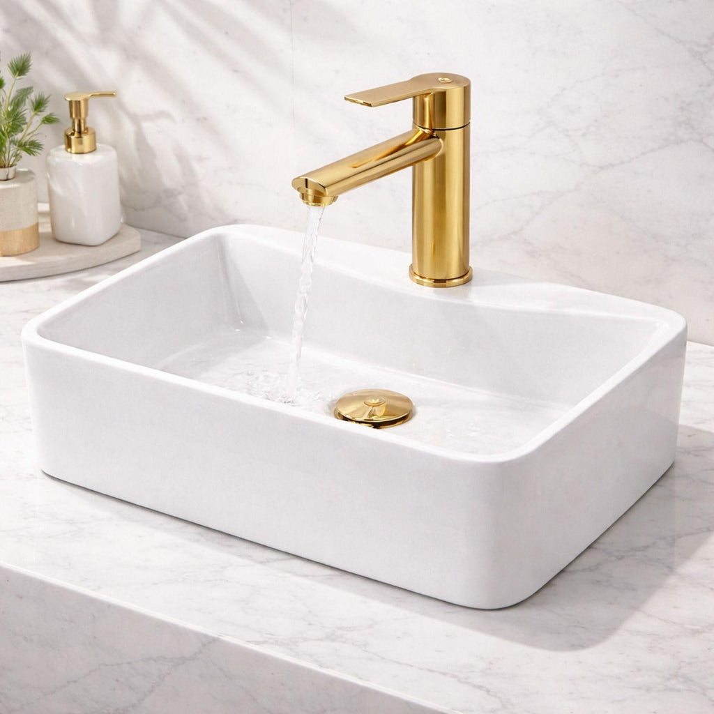 Lavamanos Sobreponer Rectangular Blanco 40 X 30 X 13 cm
