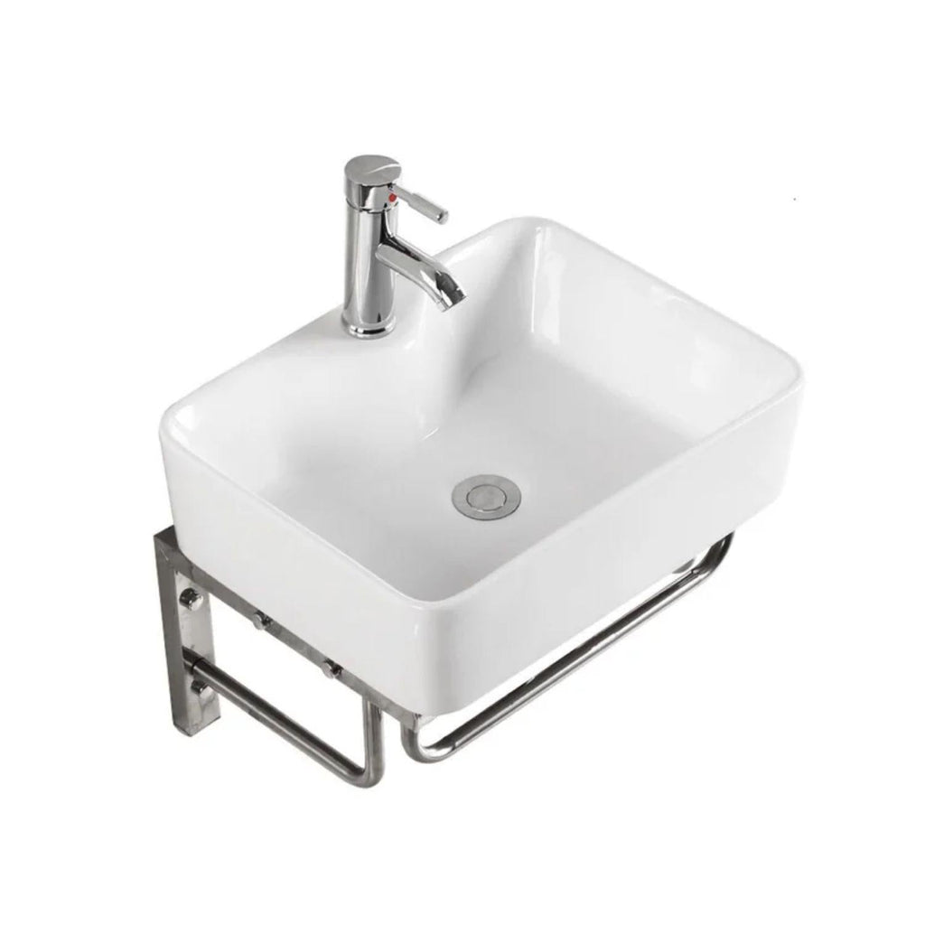 Lavamanos Sobreponer Rectangular Blanco 40 X 30 X 13 cm