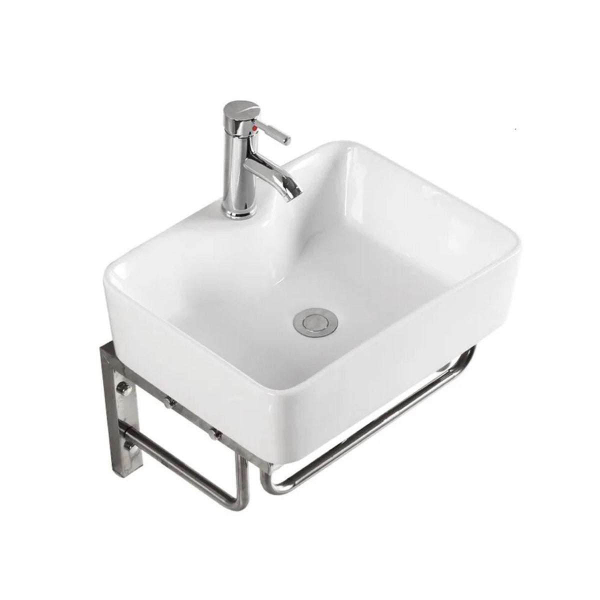 Lavamanos Sobreponer Rectangular Blanco 40 X 30 X 13 cm