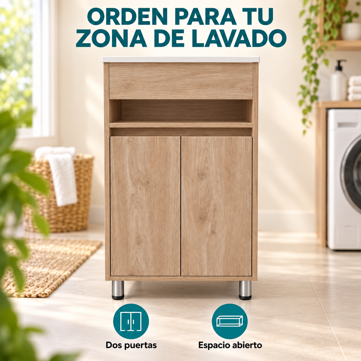Mueble Para Lavadero 50 X 40 Cm - detalle