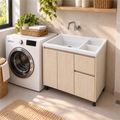 Mueble para lavadero con cajones: ambientación de MC4; lavadero y grifería no incluidos