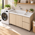 Mueble para lavadero con cajones: ambientación de MC6; lavadero y grifería no incluidos