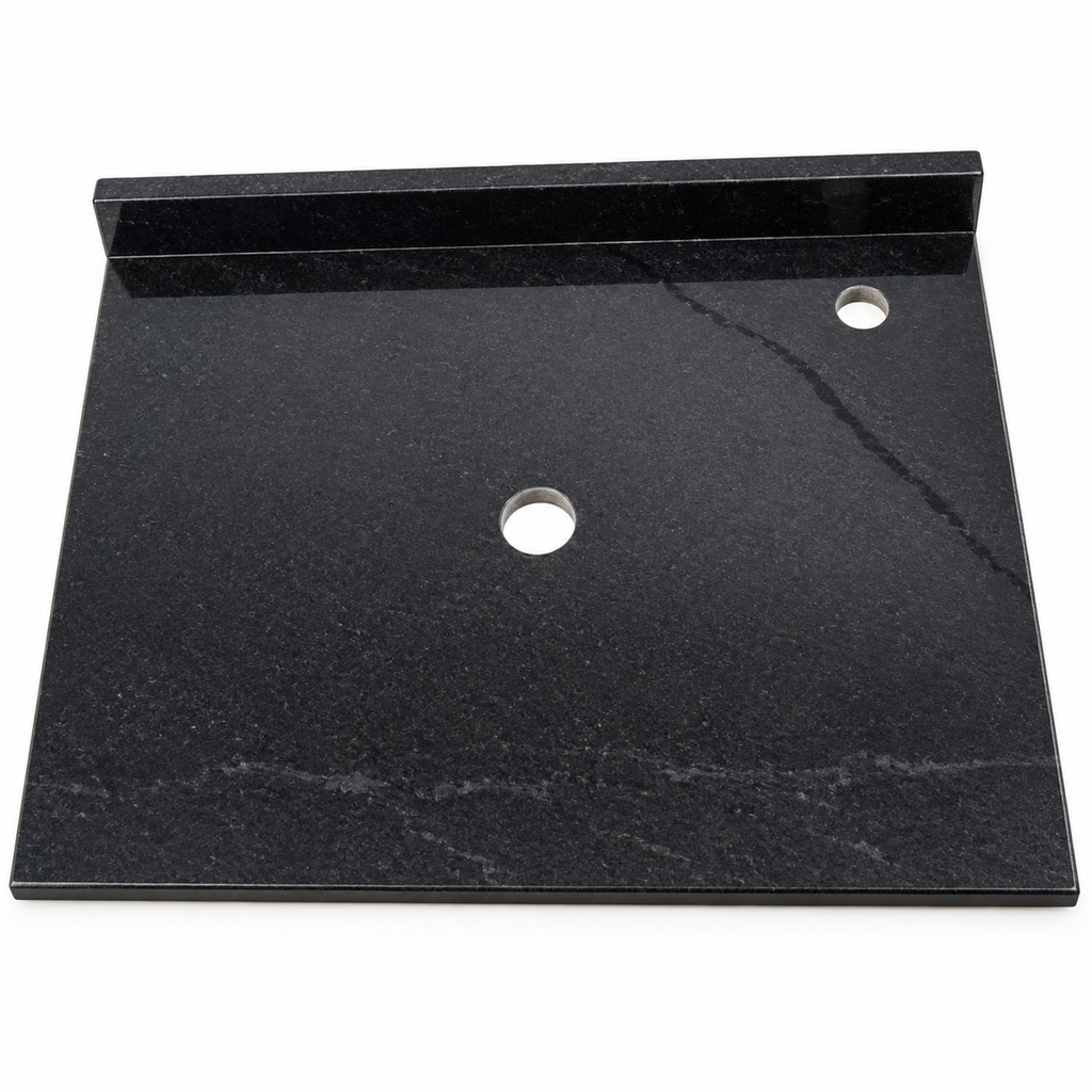 Placa De Mármol Negra Para Lavamanos 41 X 41 Cm - fondo blanco
