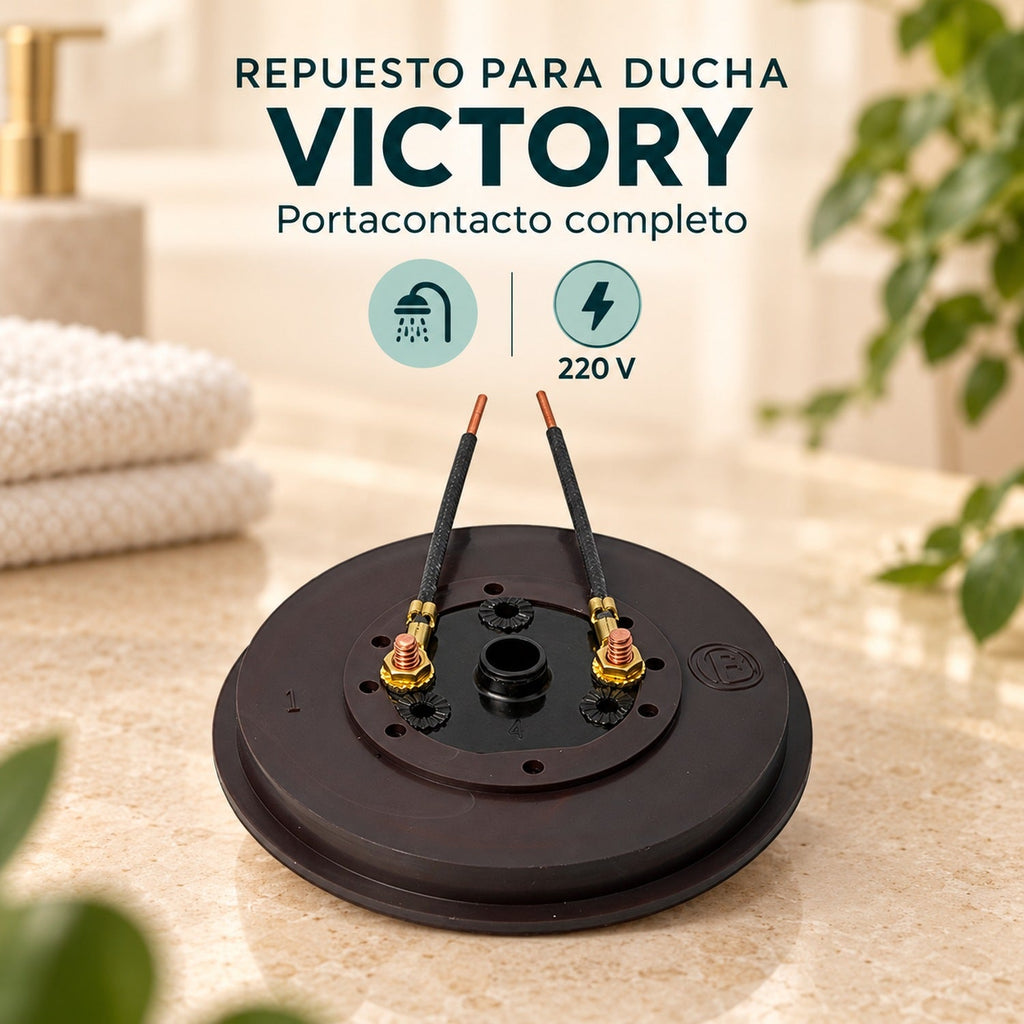 Portacontacto completo para ducha Victory 220 V - ambientación o características