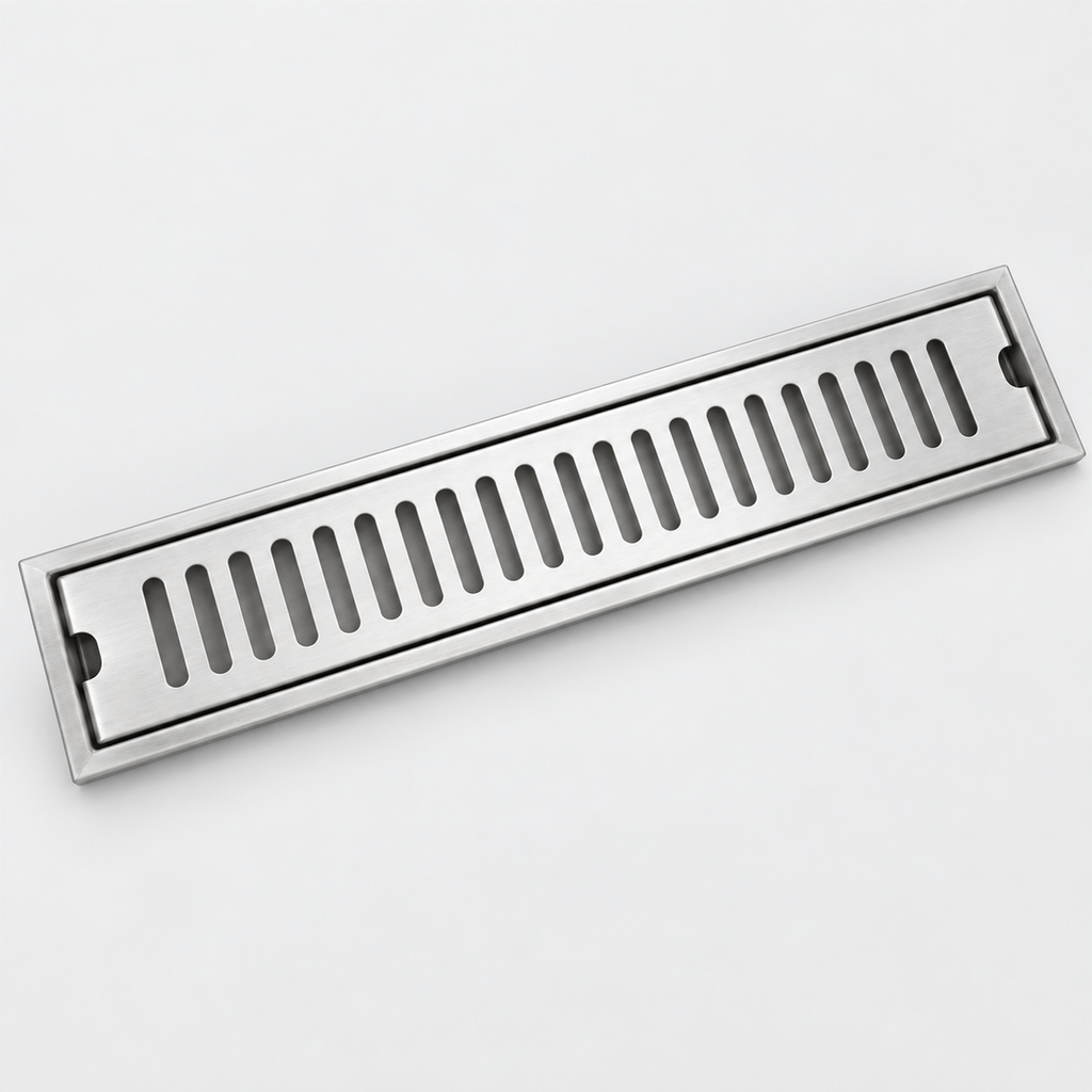 Rejilla Lineal Ranurada Satinada Para Piso 60 x 10 cm — producto