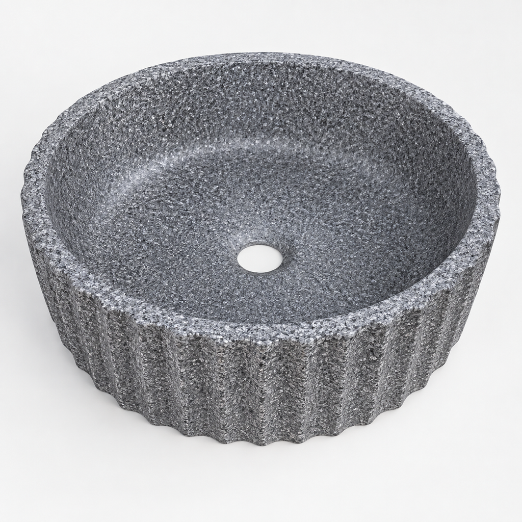Lavamanos De Sobreponer Stone Humo 36 X 36 X 12 cm — producto
