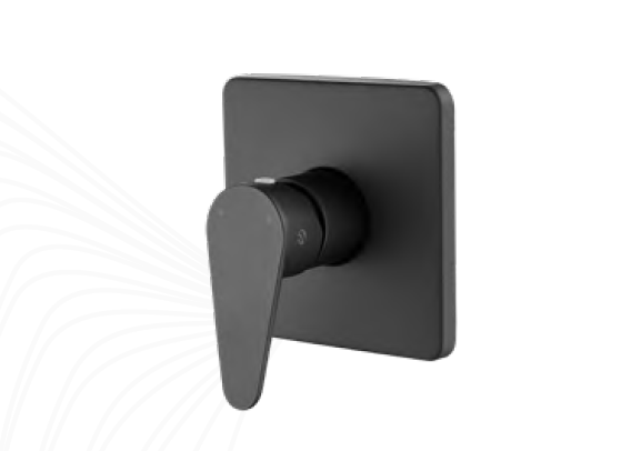 Mezclador Ducha Monocontrol Posto Negro Mate Cuerpo Latón