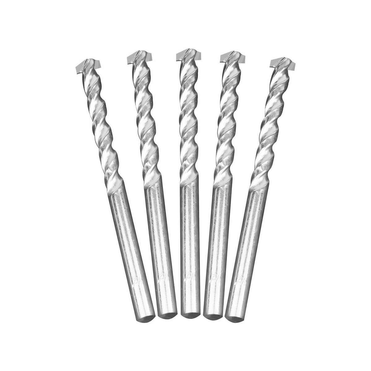 Producto Juego de 5 Brocas para Concreto de 1/2 x 6 Pulgadas sobre fondo blanco
