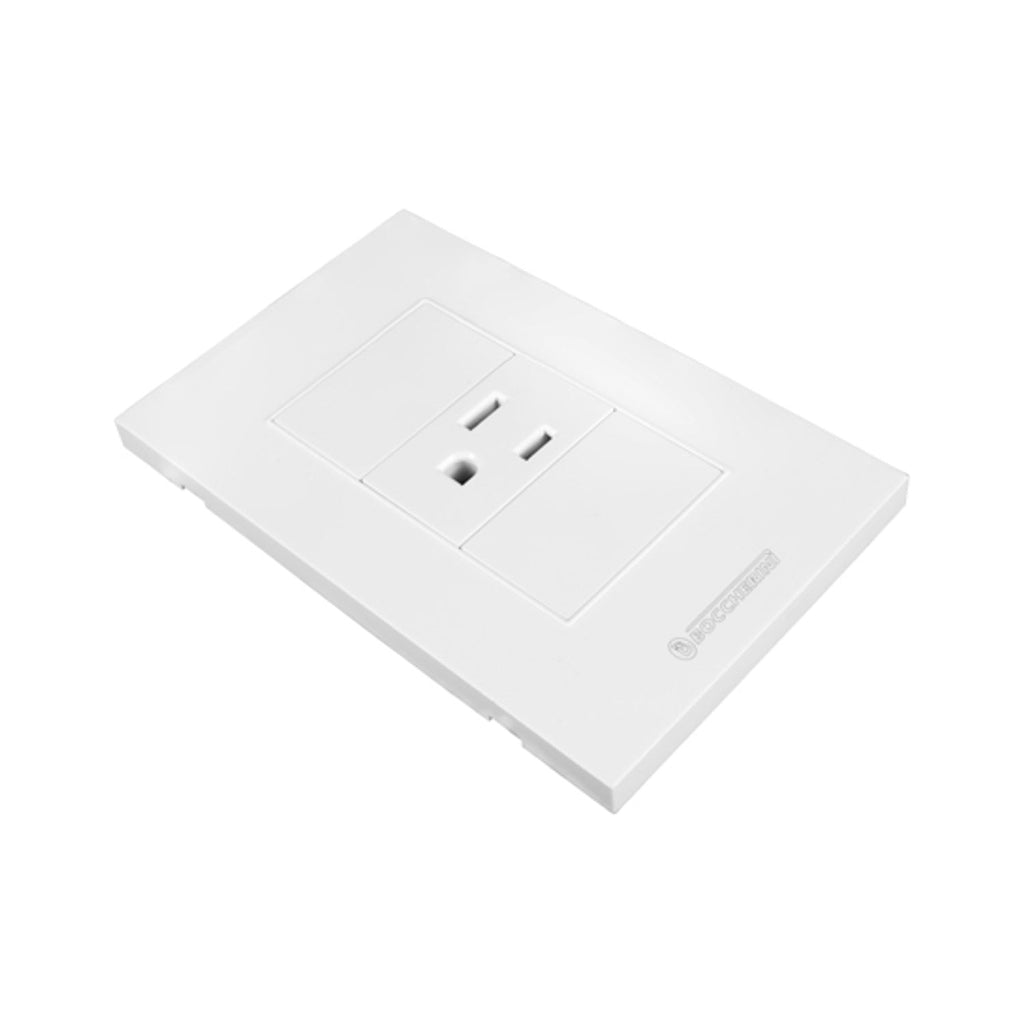 Tomacorriente Sencillo Blanco 15 A 12 × 7,5 cm — vista principal
