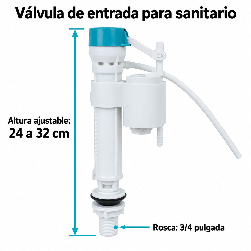 Válvula de Entrada Ajustable para Sanitario 24–32 cm - información del producto 2