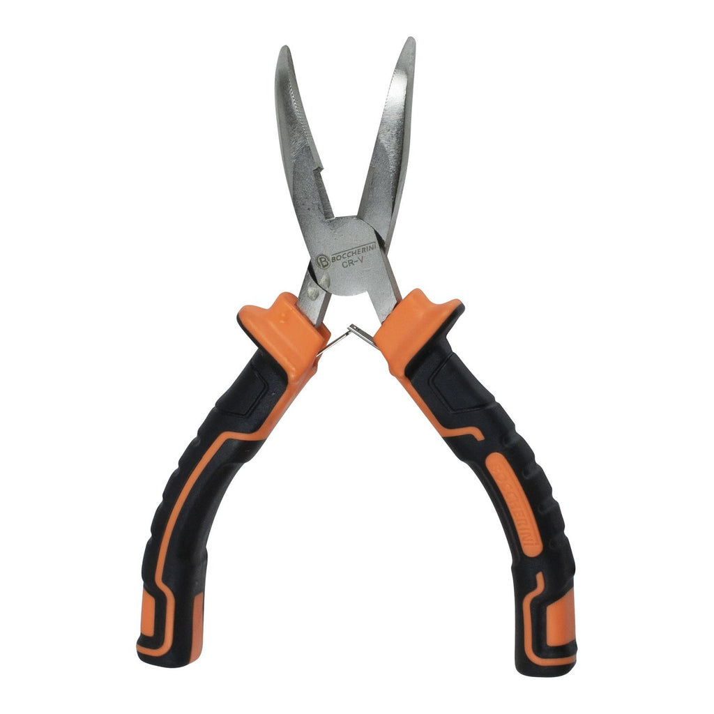 Alicate de Punta Curva con Mango Naranja y Negro - foto de producto sobre fondo blanco