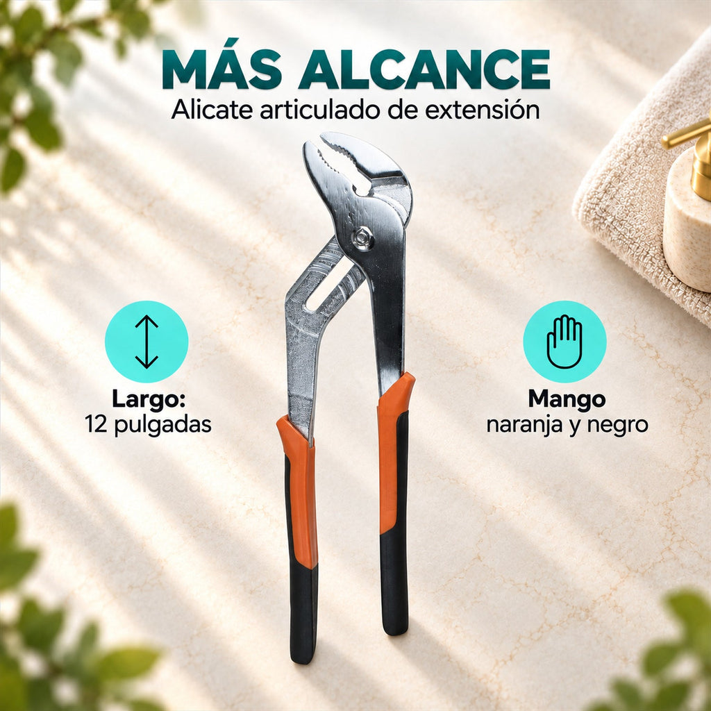 Alicate Articulado de Extensión de 12 Pulgadas - características