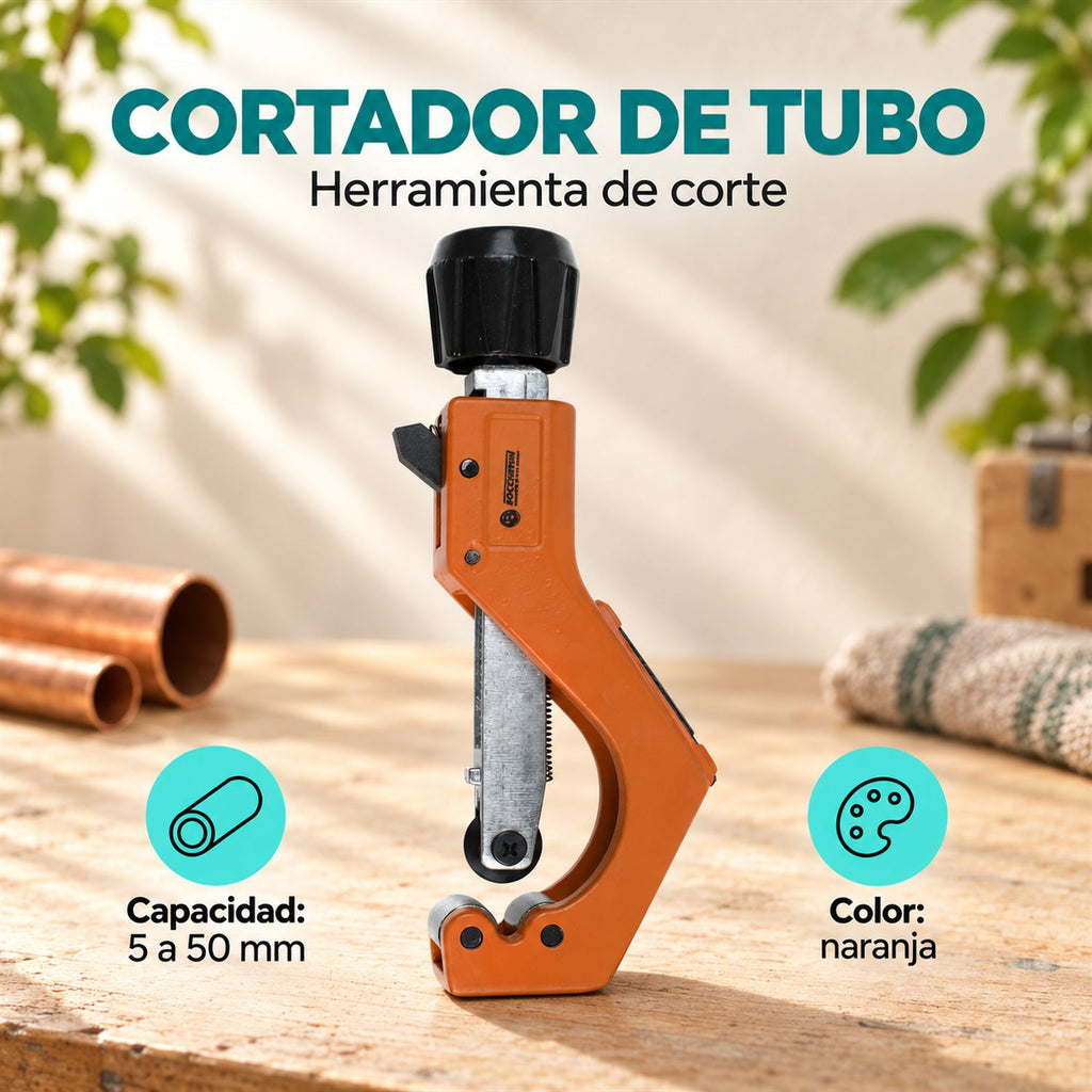 Características de Cortador de Tubo Naranja de 5 a 50 mm