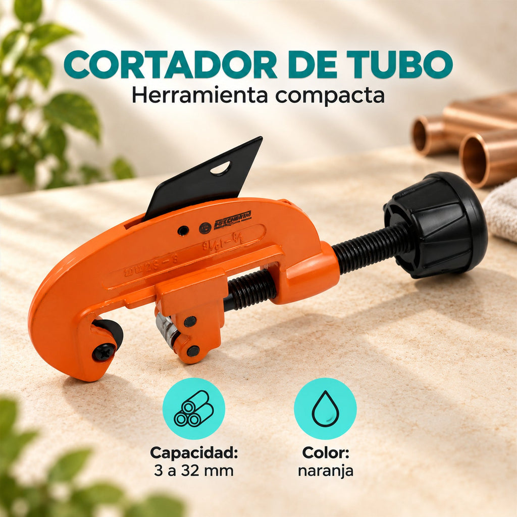 Características de Cortador de Tubo Naranja de 3 a 32 mm