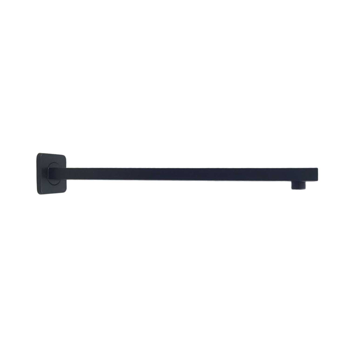 Brazo para Ducha Cuadrado Negro Mate 40 cm en Aluminio para Regadera de Pared