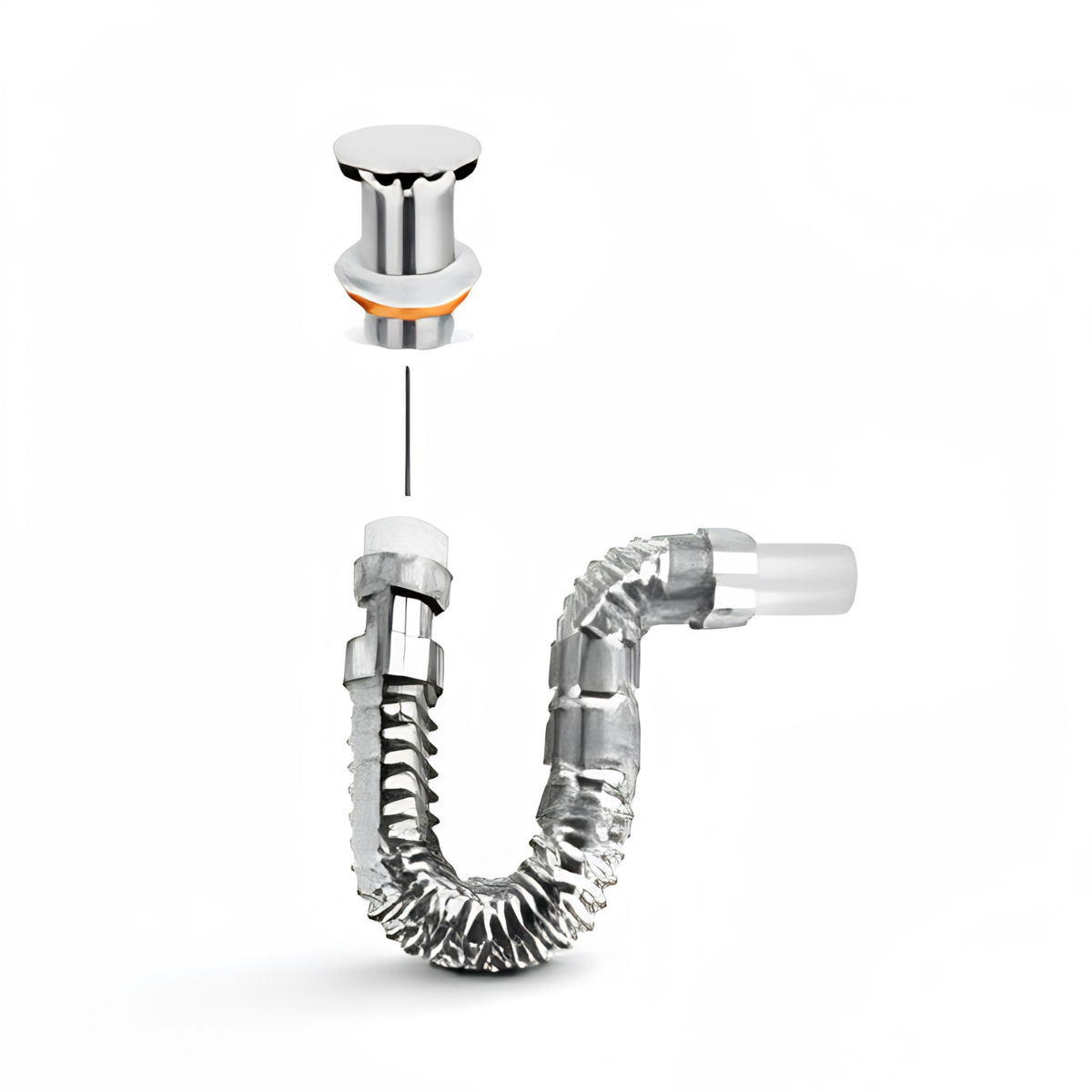 Kit Lavamanos Colgar Blanco 29x29 cm + Llave Cromada Palanca + Desagüe Push Sifón Flexible Completo Baño
