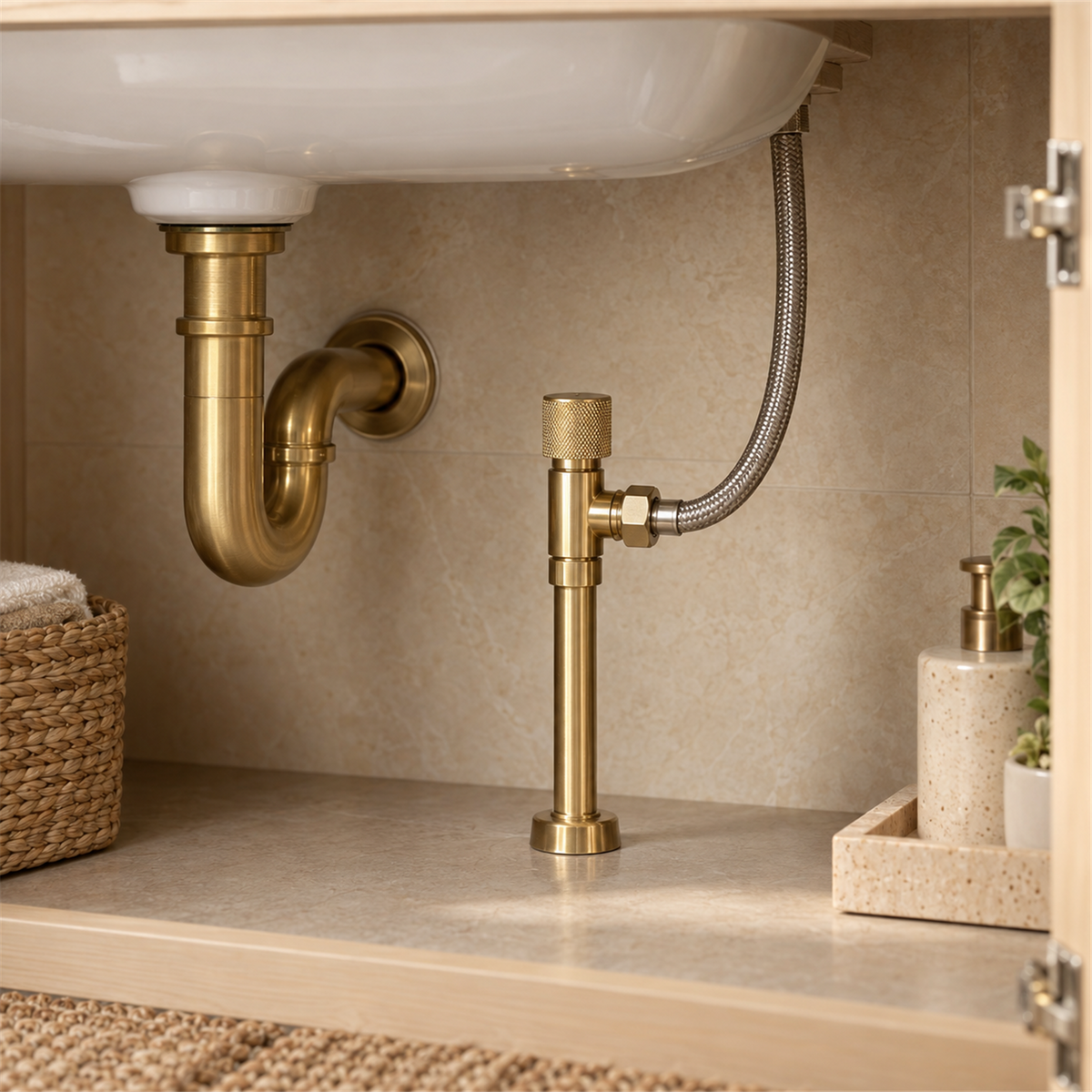 Llave de abasto sencilla dorado: ambientación principal