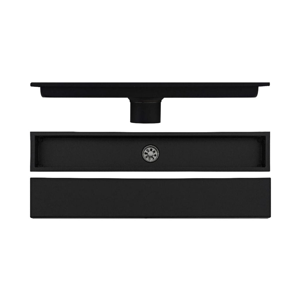 Rejilla Sifón Piso Invisible 60cm X 10cm Acero 304 Negra