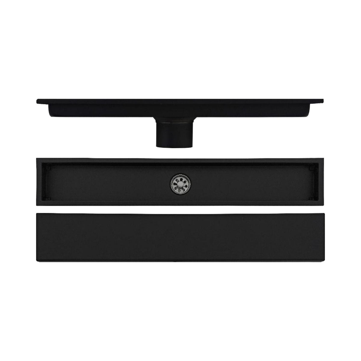 Rejilla Sifón Piso Invisible 60cm X 10cm Acero 304 Negra