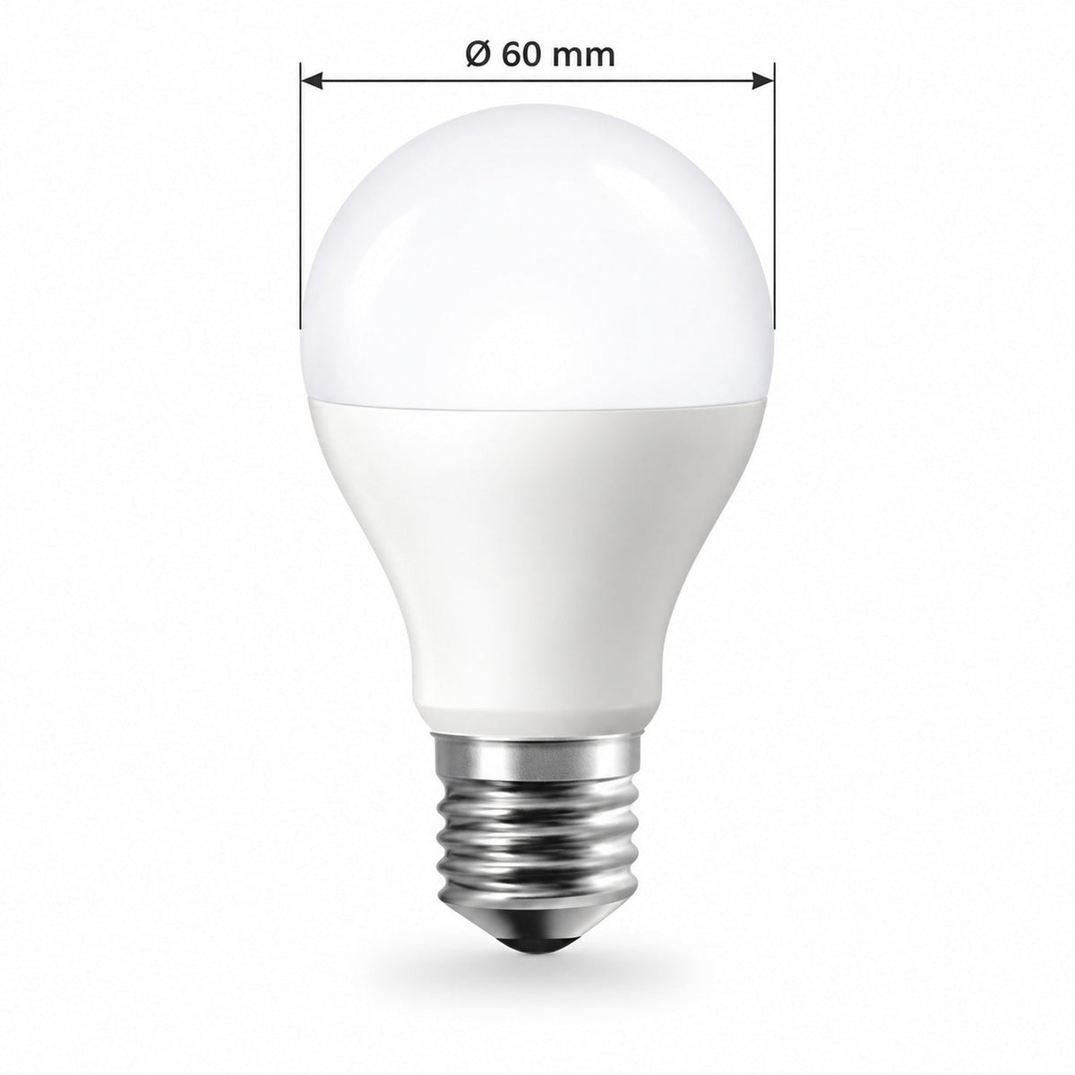 Bombillo LED 12 W E27 Luz Fría De 60 mm — dimensiones del producto