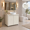 Combo Mueble De Baño RH Beige Con Lavamanos En Mármol 60 X 47 Cm - Portada Ambientada