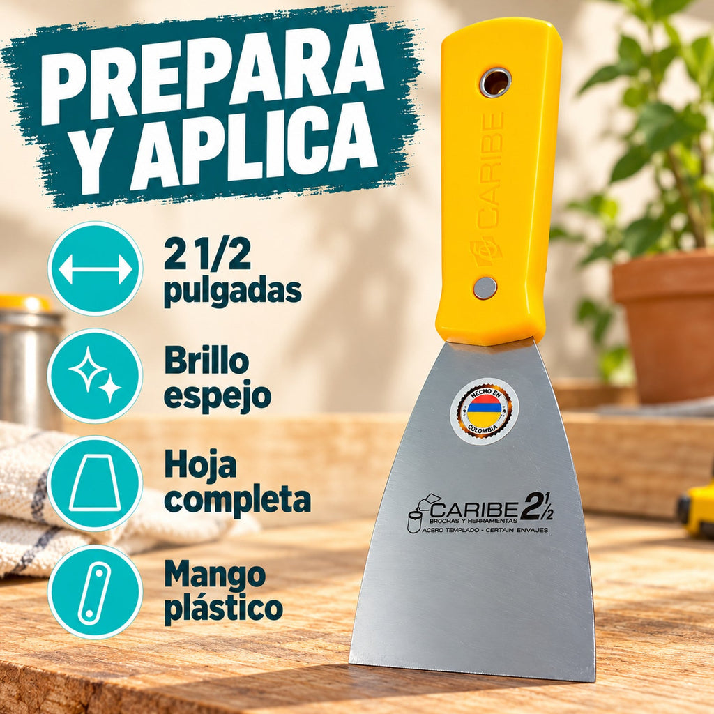 Espátula Profesional Brillo Espejo De 2 1/2 Pulgadas — características del producto