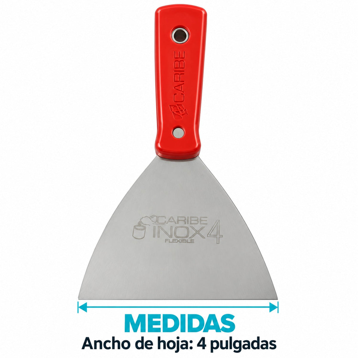 Espátula De Acero Inoxidable De 4 Pulgadas — dimensiones del producto