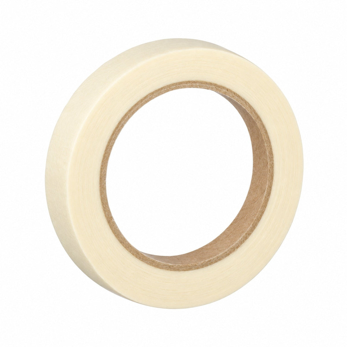 Cinta De Enmascarar Beige De 12 mm × 40 Yardas — producto sobre fondo blanco