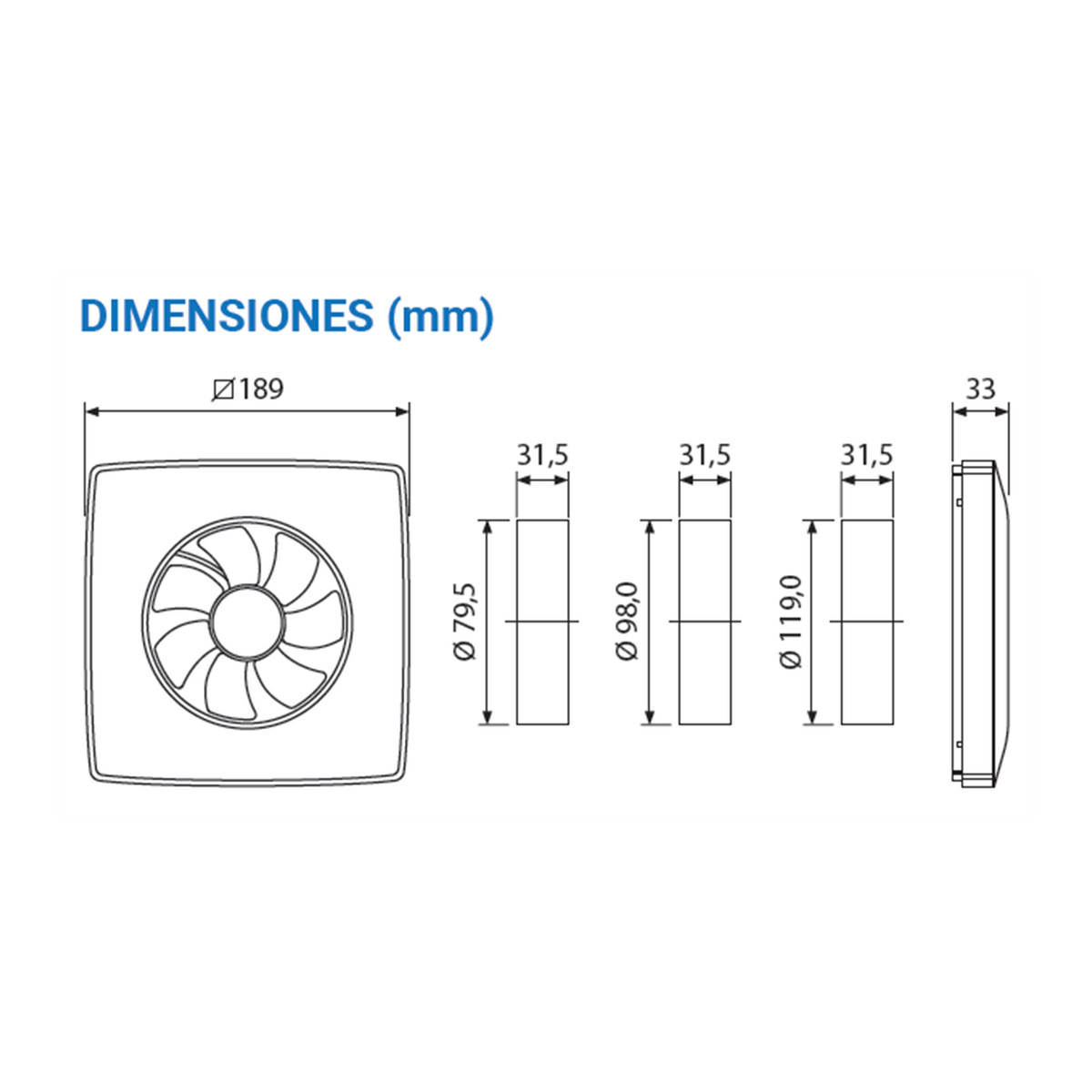Información complementaria del extractor Emax Plus con Sensor de Humedad