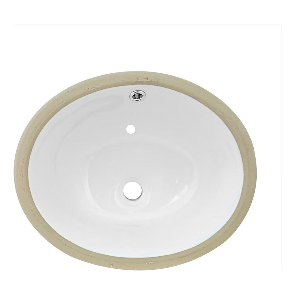 Lavamanos Redondo De Incrustar Blanco De 33 X 28,5 X 17 Cm
