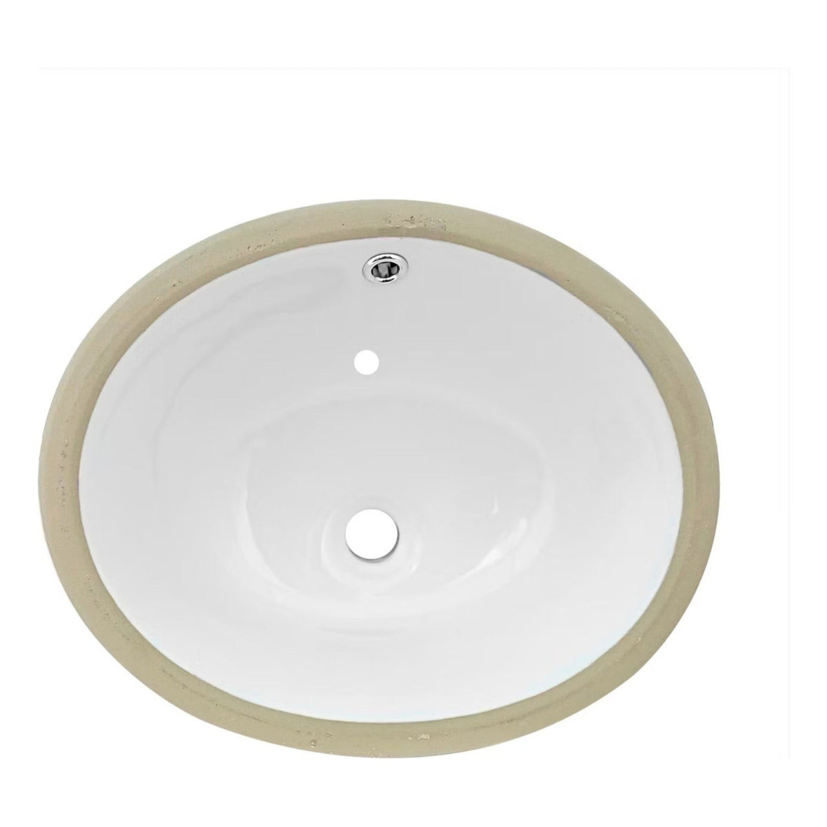 Lavamanos Redondo De Incrustar Blanco De 33 X 28,5 X 17 Cm