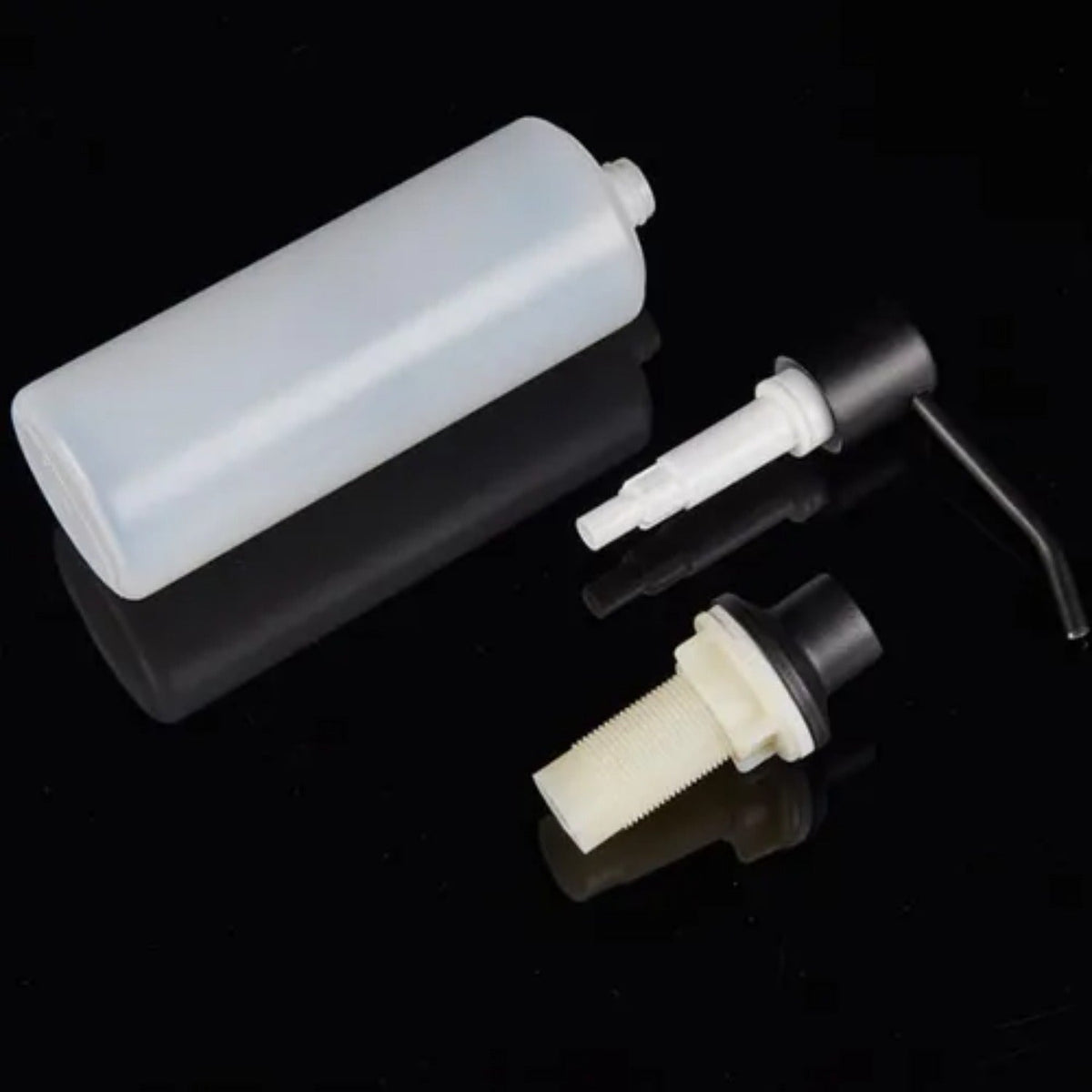 Dispensador De Jabón Para Lavaplatos Negro Mate Empotrable