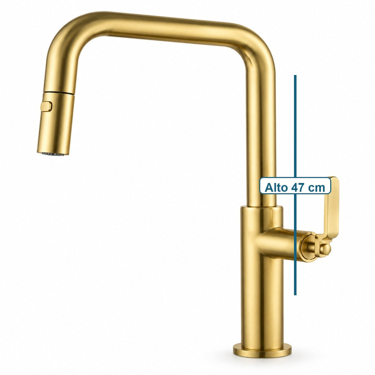 Grifería Monocontrol Cocina Extraíble Oro 47 Cm - imagen 4