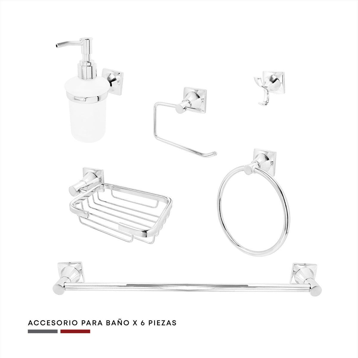 Juego De Accesorios De Baño Xcaret 6 Piezas