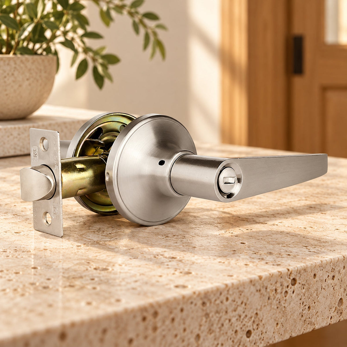 Manija De Baño En Aluminio Backset 60–70 mm — ambientacion amplia
