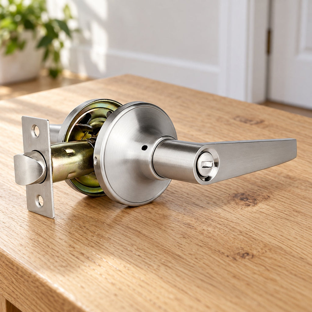 Manija De Baño En Aluminio Backset 60–70 mm — ambientacion cercana