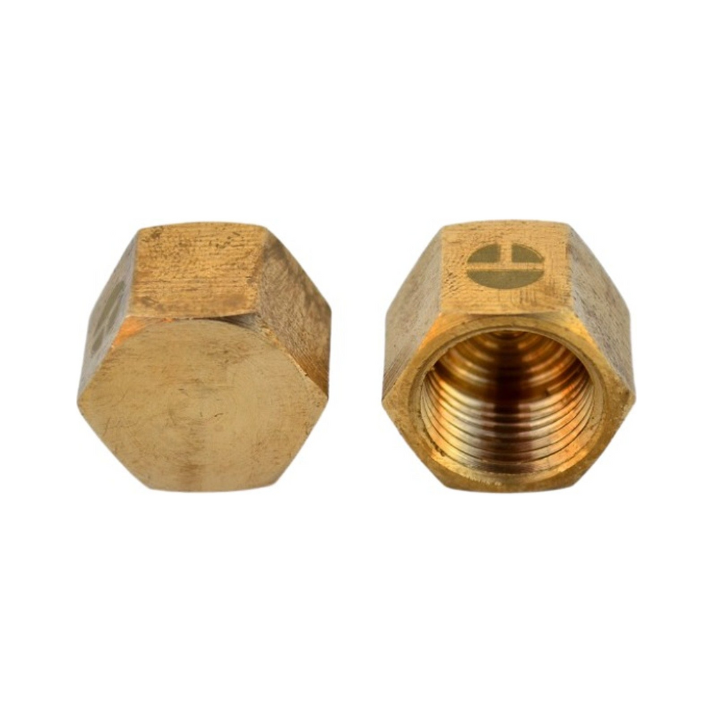 Tapa Gorro de Latón con Rosca Hembra NPT de 3/8" - Producto exacto completo, centrado, sin recortes y con margen de seguridad
