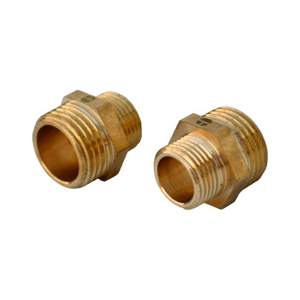 Conector de Latón Hilo con Tuerca de 1/2" x 3/8" - Producto exacto completo, centrado, sin recortes y con margen de seguridad