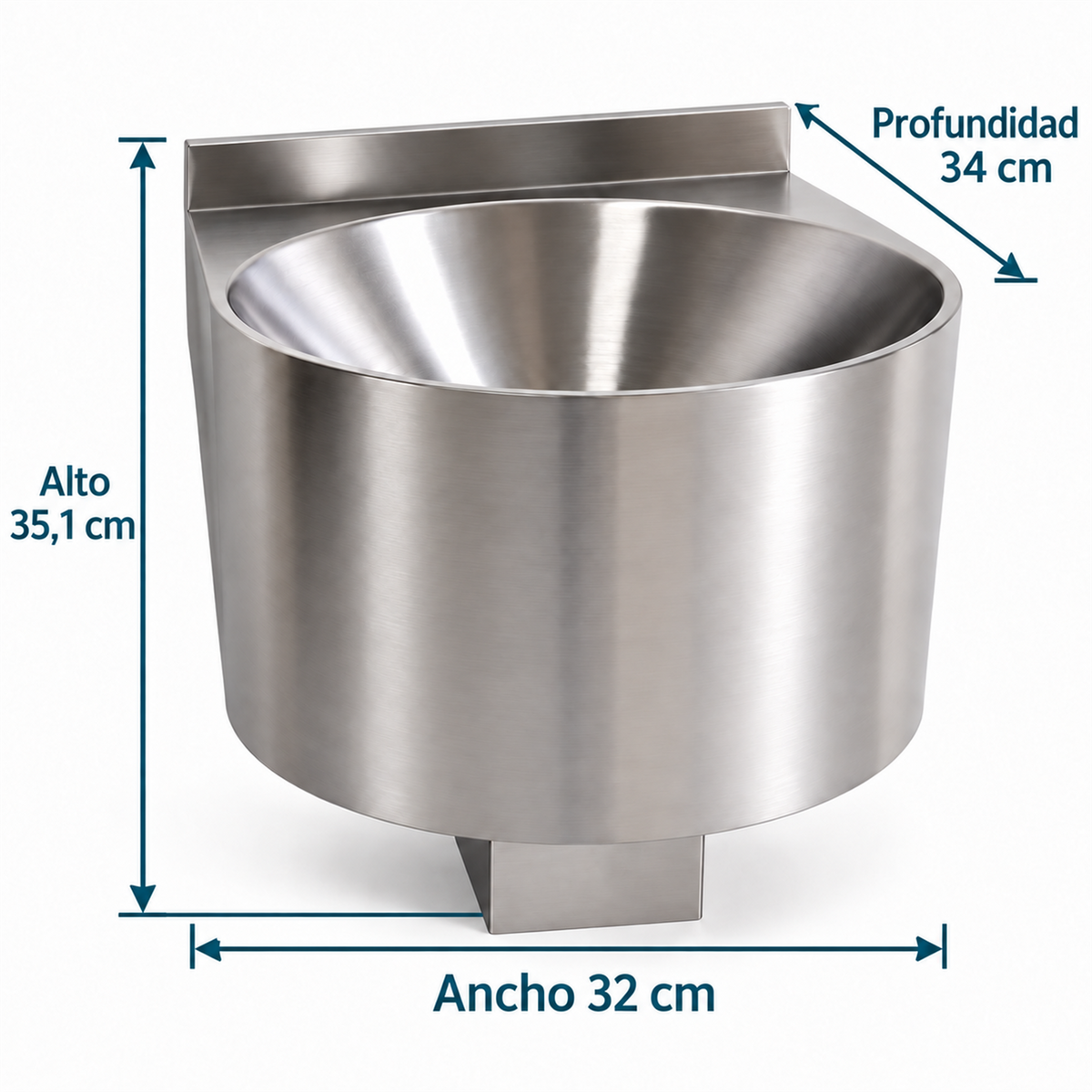 Medidas: alto 35,1 cm, ancho 32 cm, profundidad 34 cm