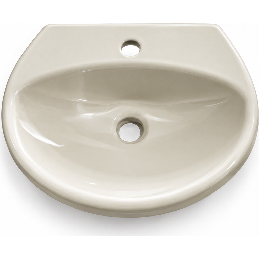 Lavamanos de Colgar Beige 36,5 × 31 cm, vista limpia del producto