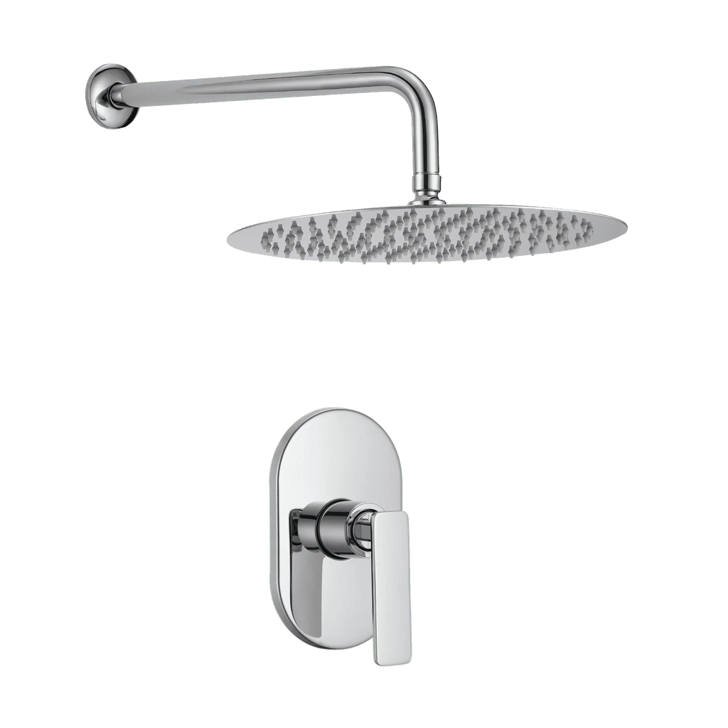 Kit grifería ducha monocontrol + regadera de 20 cm - acabado Cromo
