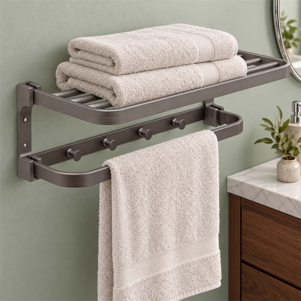 Toallero Hotelero Gray Gris En Aluminio — detalle del producto