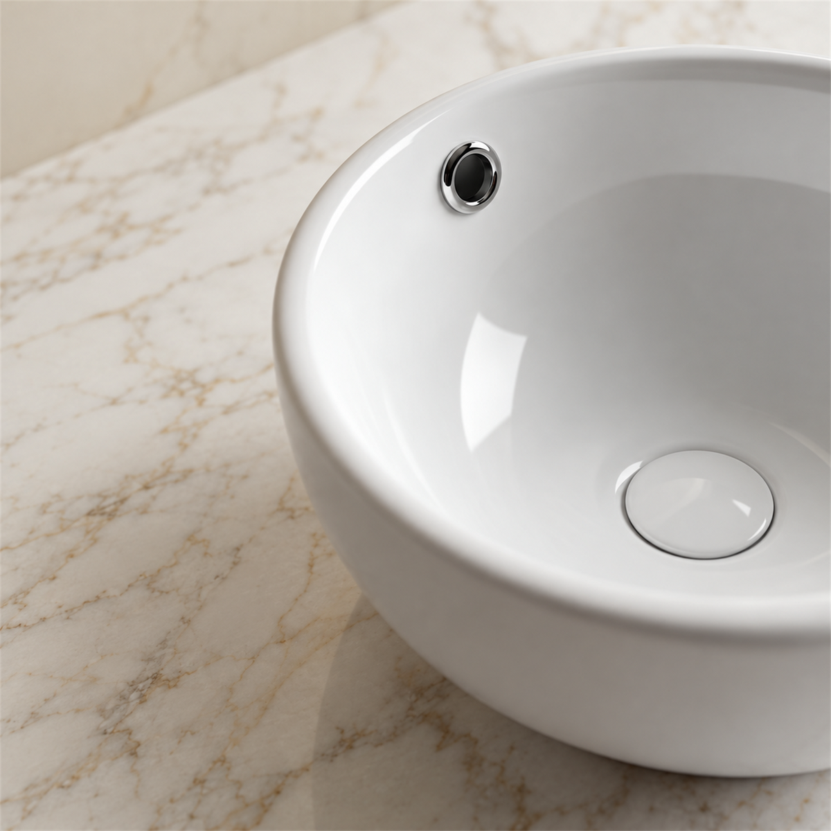 Lavamanos Mug Blanco Con Rebose 38 cm — vista del producto