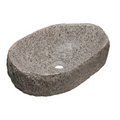Lavamanos En Piedra Natural Ovalado Gris - Foto oficial del producto