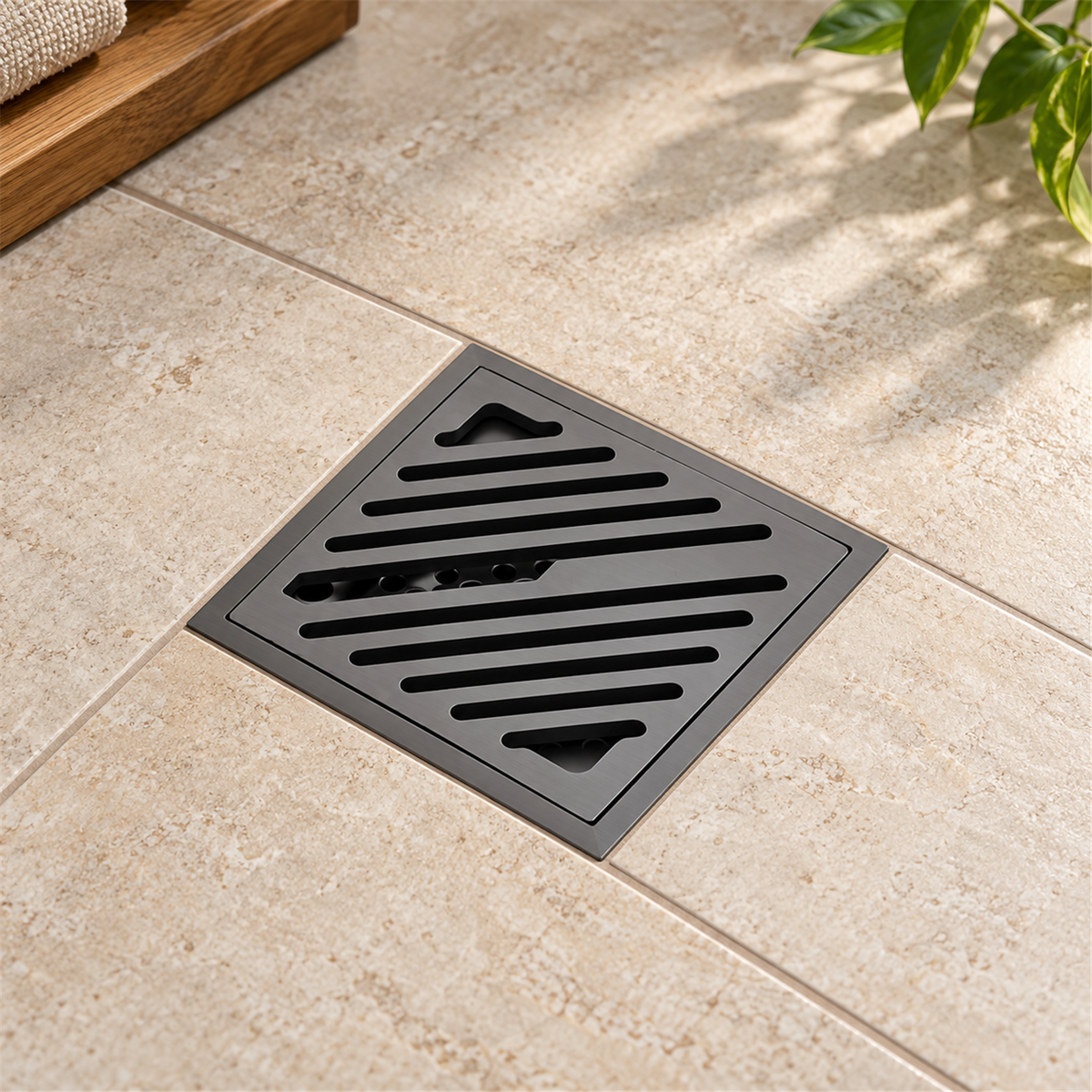 Rejilla De Piso Arawak Gris 10 × 10 cm - Vista cercana del producto