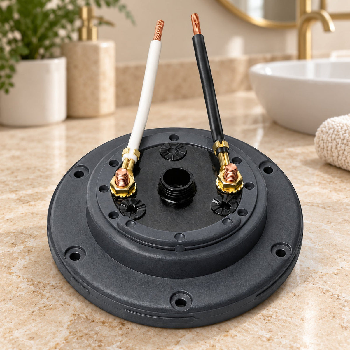 Portacontacto Completo para Ducha Gold 110 V — fotografía contextual de la pieza suelta