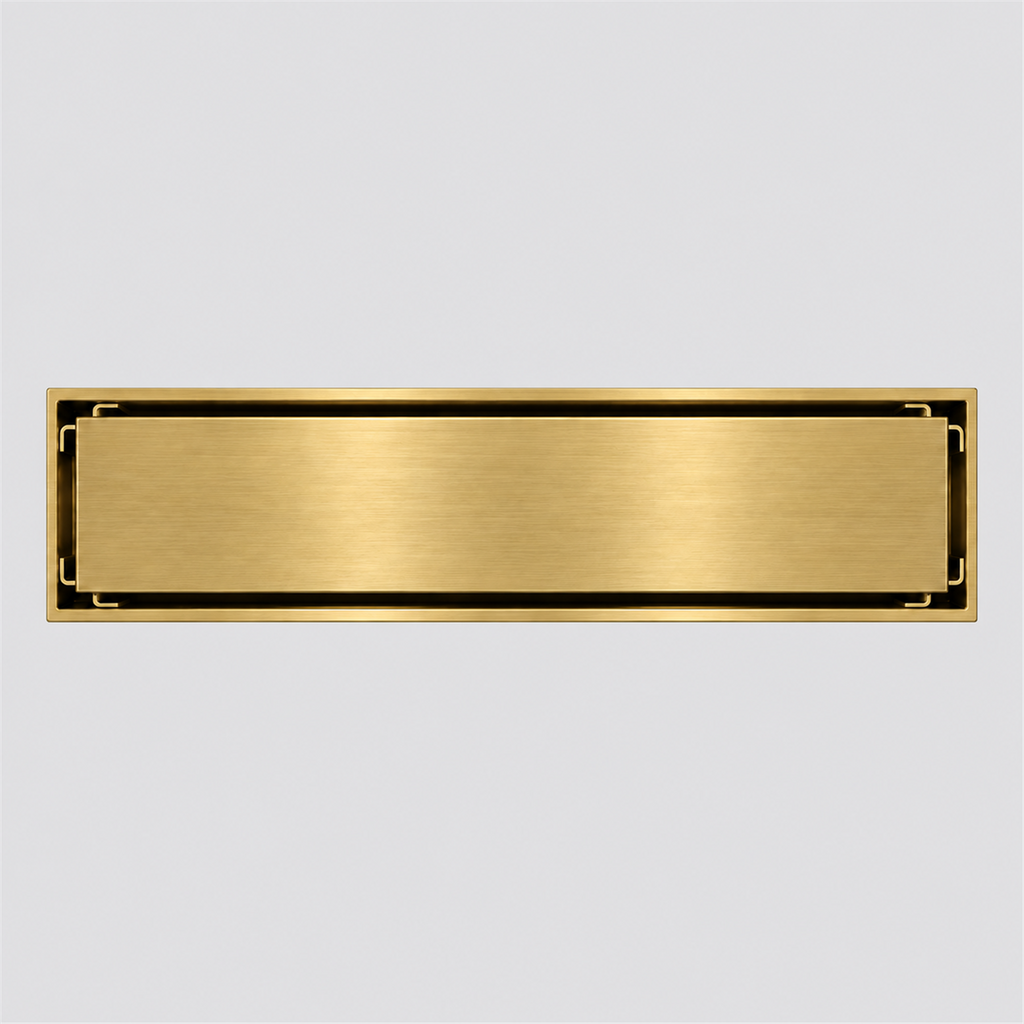 Rejilla invisible Oro cepillado vista superior