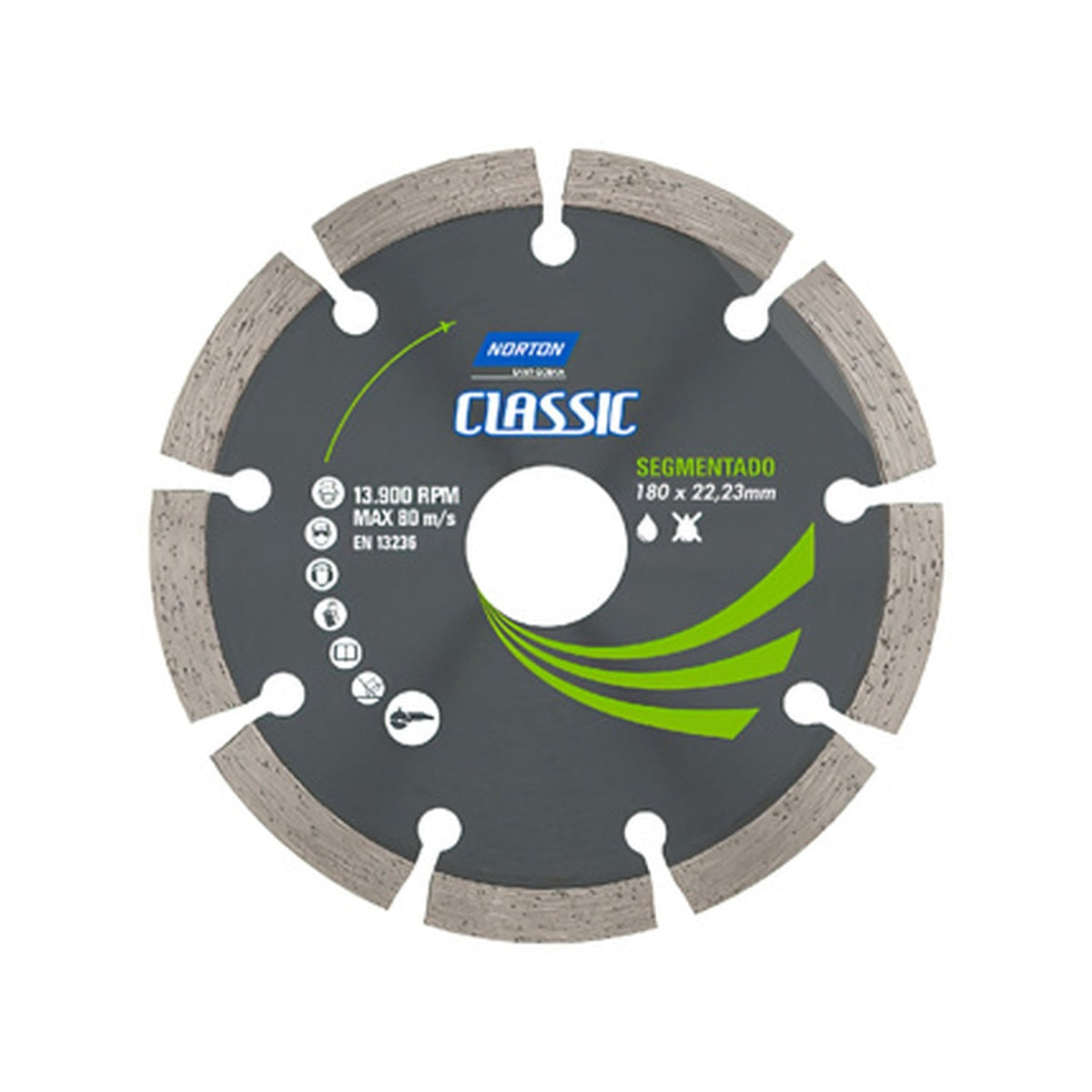 Disco Diamantado Classic Segmentado De 180 Mm — vista del producto
